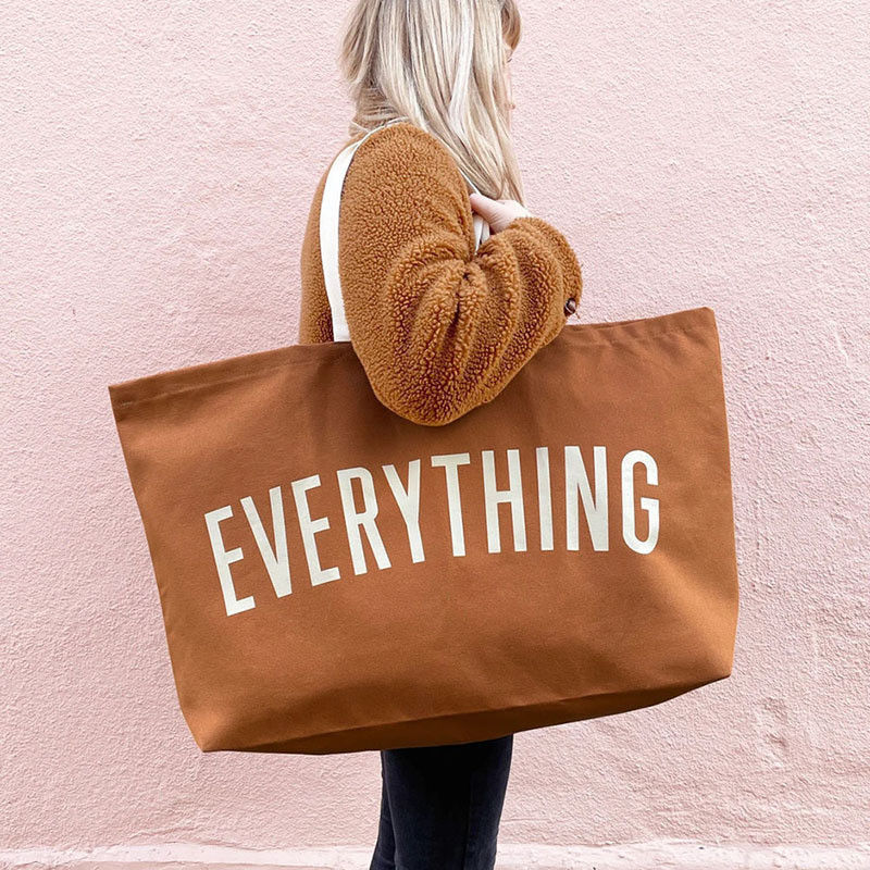 Borsa per la vendita di alimentari a mano perfetto per promuovere te e l'ambiente