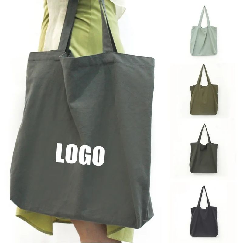 Borsa per tote in tela a colori personalizzati e ecologici con logo personalizzato Riutilizzabile e pratico