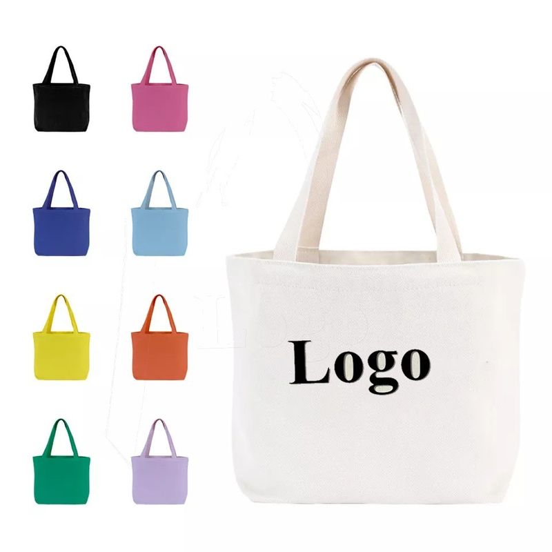 Logo personalizzato stampato grande sacchetto organico semplice con logo personalizzato in tasca