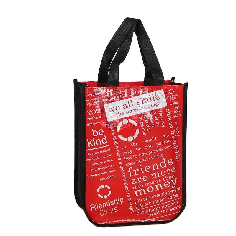 Borsa da shopping non tessuta riutilizzabile con colore personalizzato e stile maneggevole