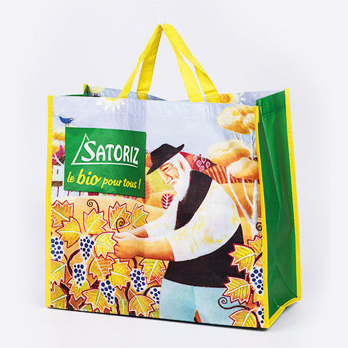 Taschino per acquisti riutilizzabile non tessuto a colori personalizzati per acquirenti rispettosi dell'ambiente