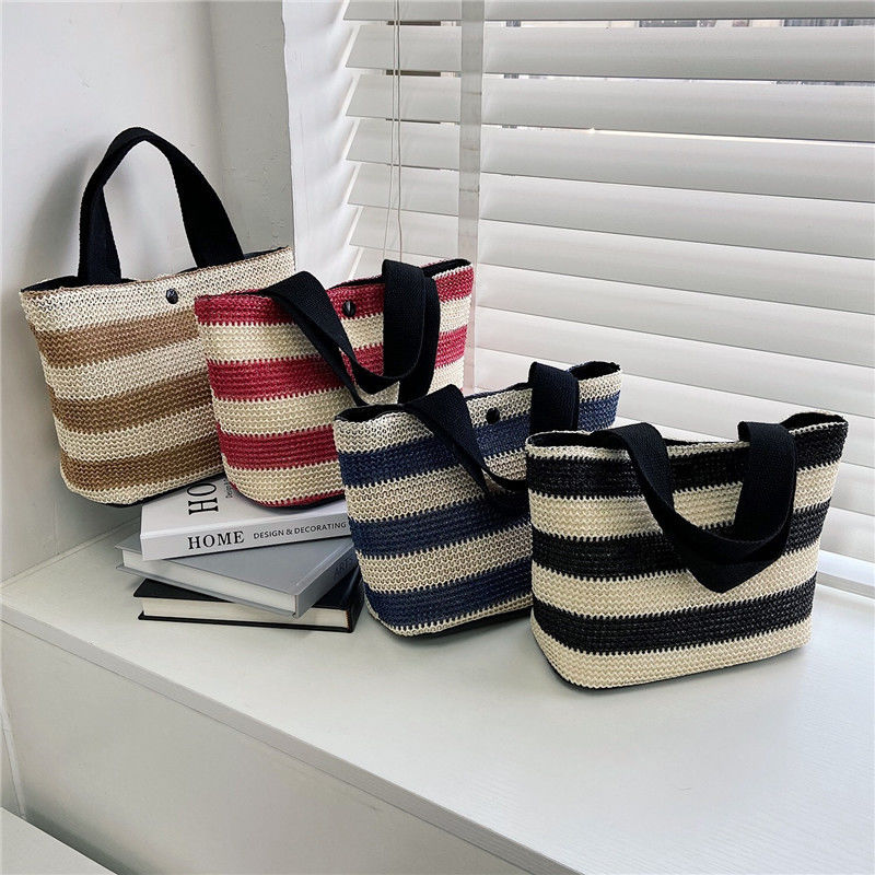 Borsa a mano in paglia di paglia eco-friendly per donna 2022 Beach Tote Donna Modello Tipo altro