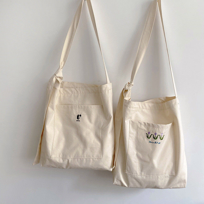 Borsa di cotone di medie dimensioni per acquisti di cotone ecologico