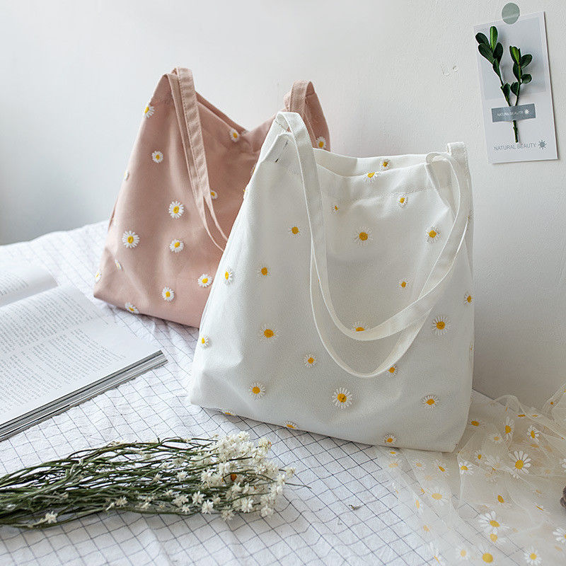 OEM/ODM Accettato Logo personalizzato direttamente ricamato Medium Size Shopping Cotton Tote Bag